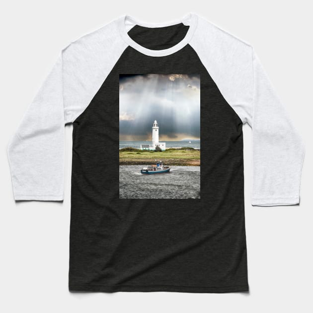 Hampshire Hurst Point Lighthouse, England art Baseball T-Shirt by BarbaraGlebska